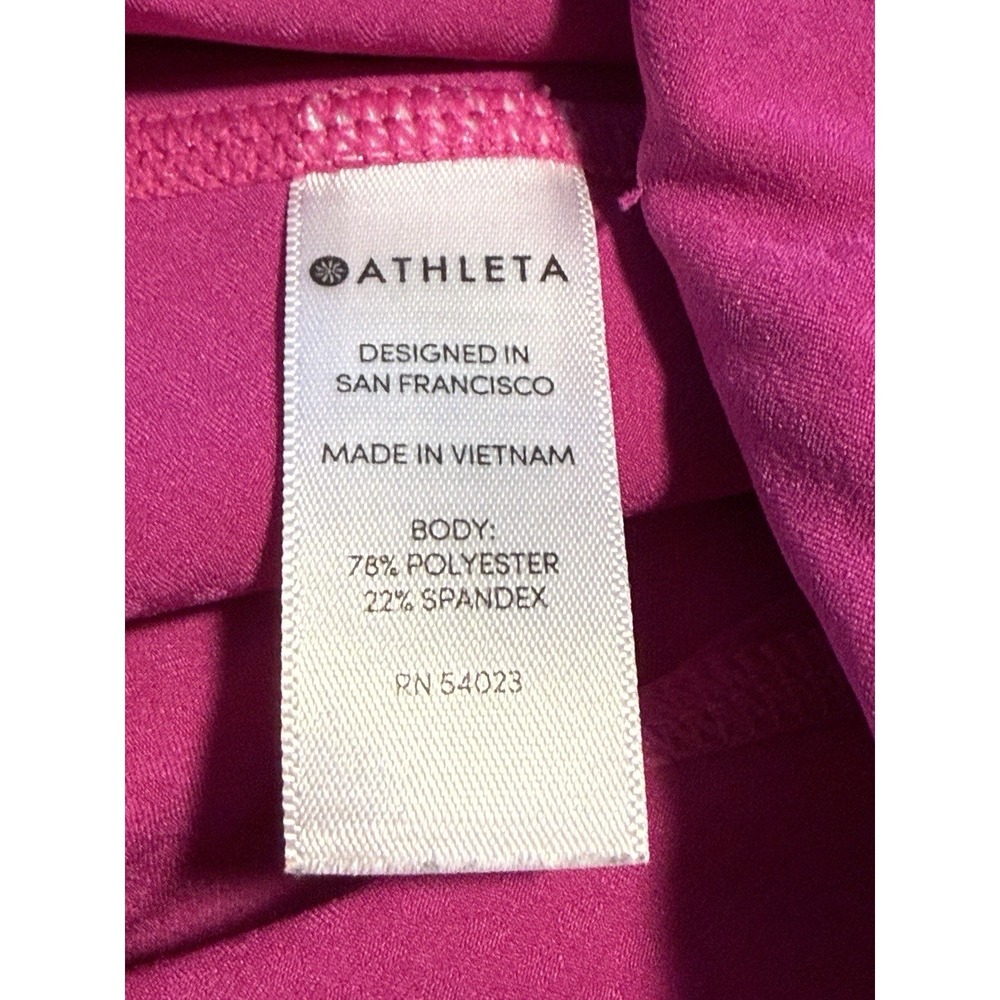 Athleta Leggings Womens S Hot Pink Dobby Be Free Knicker Capri Workout Pockets - Picture 8 of 16